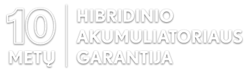 10 metų hibridinio akumuliatoriaus garantija